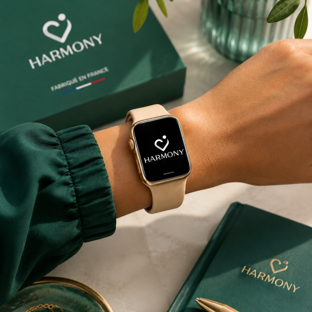 Bras d'une femme, avec le bracelet Harmony Unity