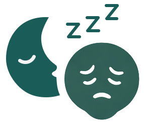 Icônes sommeil et stresse